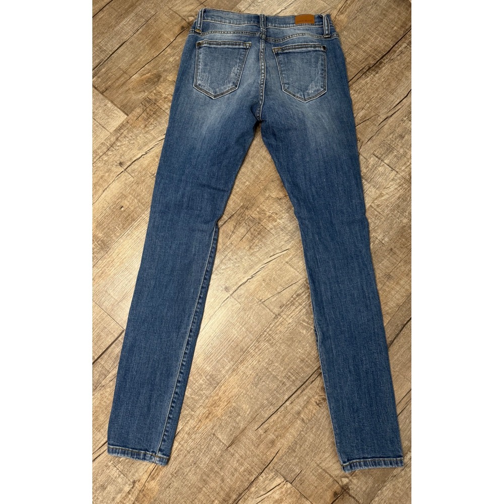 Judy Blue Los Angeles Distressed Skinny Jeans Womens 5 27 Medium Wash Ripped - Picture 12 of 14